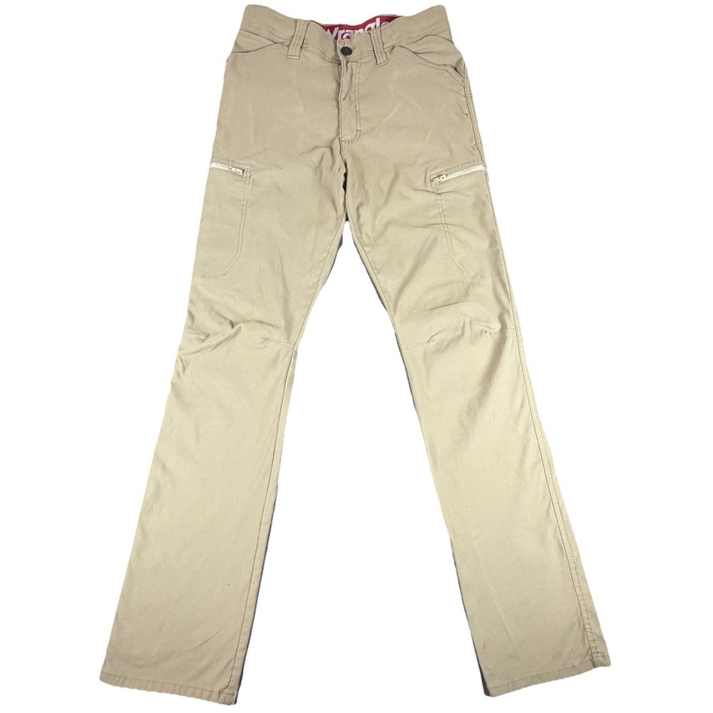 Wrangler Pants Mens 30x32 Beige Cargo Stretch Nylon Zip Pocket Hiking Outdoor
